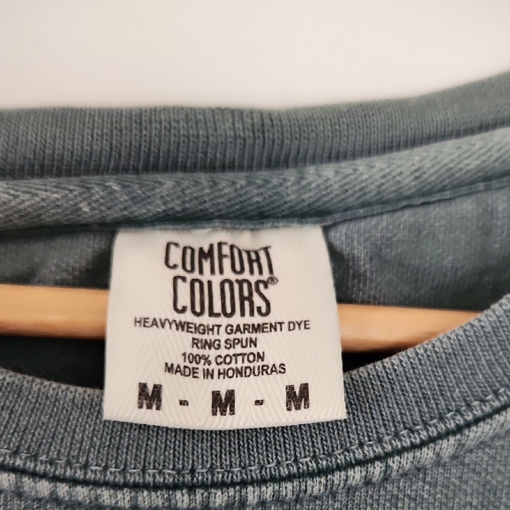 Comfort Colors Men's Crewneck Sweater‎ - Charleston S.C. Teal - Picture 4 of 5